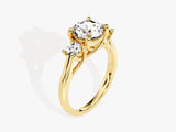 Trellis Three Stone Round Moissanite Engagement Ring (2.50 CT TW)