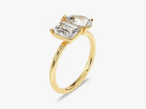 Pear and Emerald Cut Toi et Moi Moissanite Engagement Ring (2.50 CT)