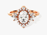 Vintage Halo Oval Lab Grown Diamond Engagement Ring (1.50 CT)