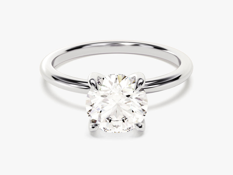 Hidden Halo Round Lab Grown Diamond Engagement Ring (1.50 CT)