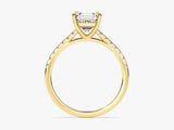 Asscher Cut Lab Grown Diamond Engagement Ring with Pave Set Side Stones (1.50 CT)