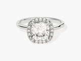 Cushion Halo Lab Grown Diamond Engagement Ring (2.00 CT)