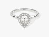 Pear Halo Moissanite Engagement Ring (1.00 CT)