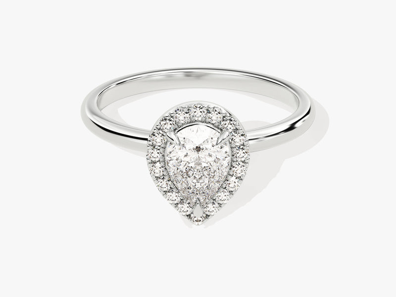 Pear Halo Lab Grown Diamond Engagement Ring (1.00 CT)