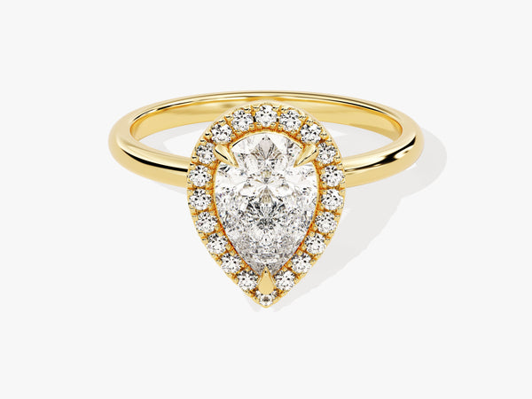 Pear Halo Lab Grown Diamond Engagement Ring (1.50 CT)