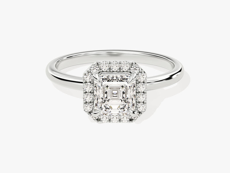 Asscher Halo Lab Grown Diamond Engagement Ring (1.00 CT)