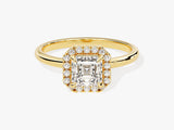 Asscher Halo Lab Grown Diamond Engagement Ring (1.00 CT)