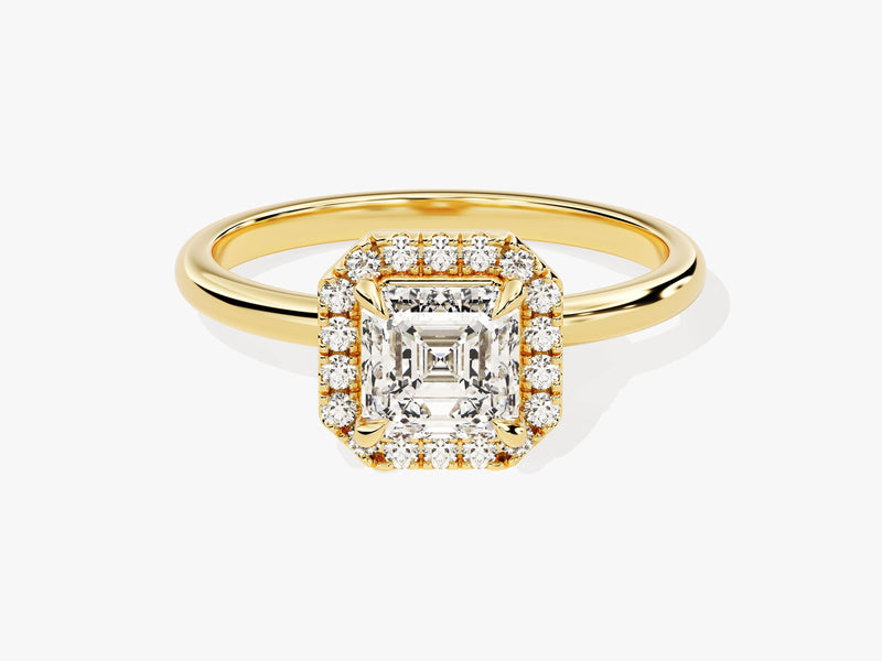 Asscher Halo Lab Grown Diamond Engagement Ring (1.00 CT)