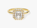 Asscher Halo Moissanite Engagement Ring (1.50 CT)