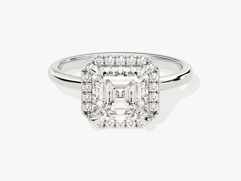 Asscher Halo Lab Grown Diamond Engagement Ring (2.00 CT)