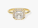 Asscher Halo Moissanite Engagement Ring (2.00 CT)