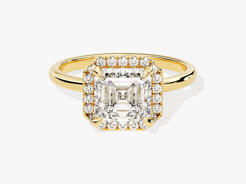 Asscher Halo Lab Grown Diamond Engagement Ring (2.00 CT)