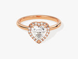 Heart Halo Moissanite Engagement Ring (1.00 CT)