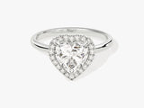 Heart Halo Moissanite Engagement Ring (1.50 CT)