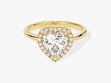 Heart Halo Moissanite Engagement Ring (1.50 CT)