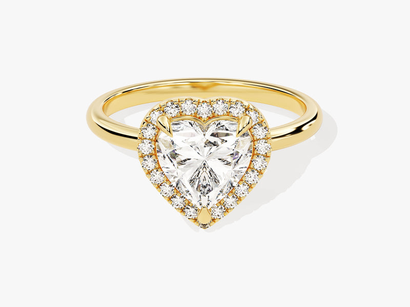 Heart Halo Lab Grown Diamond Engagement Ring (1.50 CT)