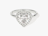 Heart Halo Moissanite Engagement Ring (2.00 CT)