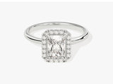 Radiant Halo Moissanite Engagement Ring (1.00 CT)