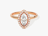 Marquise Halo Lab Grown Diamond Engagement Ring (1.00 CT)