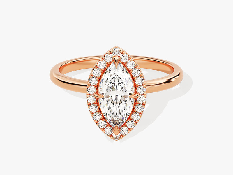 Marquise Halo Lab Grown Diamond Engagement Ring (1.00 CT)