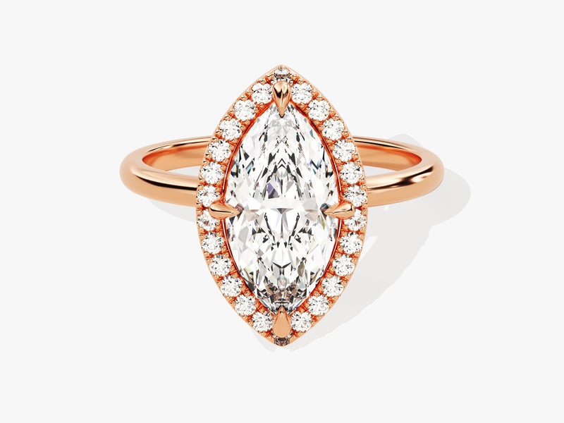 Marquise Halo Moissanite Engagement Ring (2.00 CT)