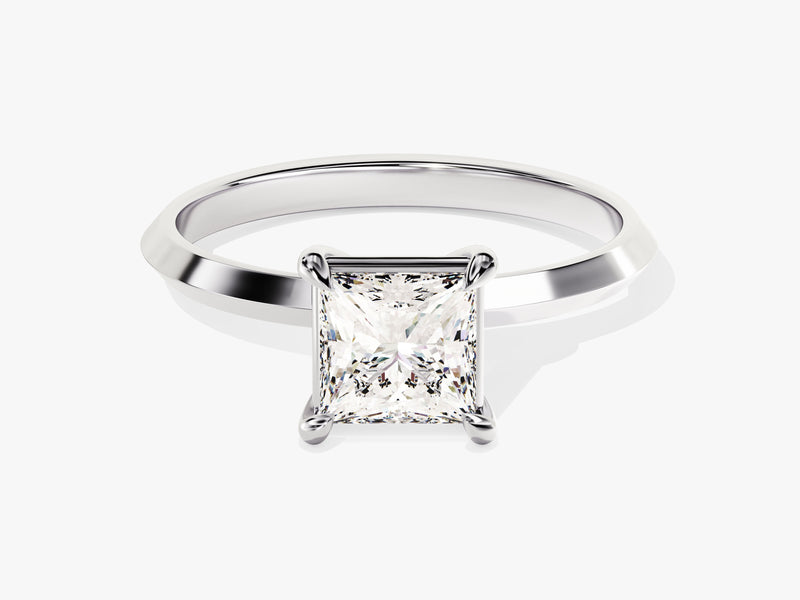 Knife Edge Princess Moissanite Engagement Ring (1.00 CT)