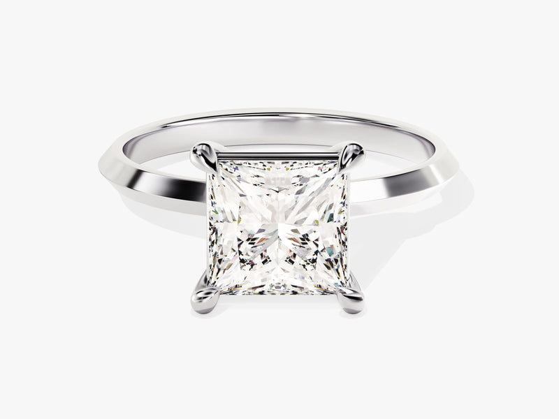 Knife Edge Princess Moissanite Engagement Ring (2.00 CT)