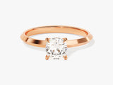 Knife Edge Cushion Moissanite Engagement Ring (1.00 CT)