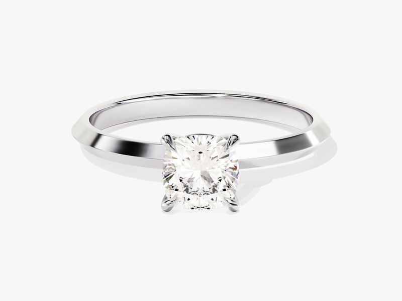 Knife Edge Cushion Lab Grown Diamond Engagement Ring (1.00 CT)