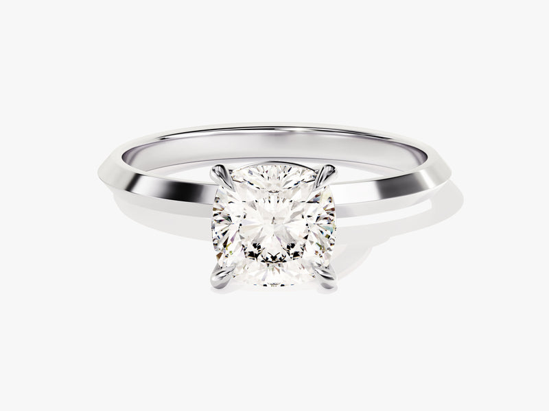 Knife Edge Cushion Lab Grown Diamond Engagement Ring (1.50 CT)