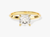 Knife Edge Cushion Moissanite Engagement Ring (1.50 CT)