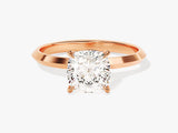 Knife Edge Cushion Moissanite Engagement Ring (2.00 CT)