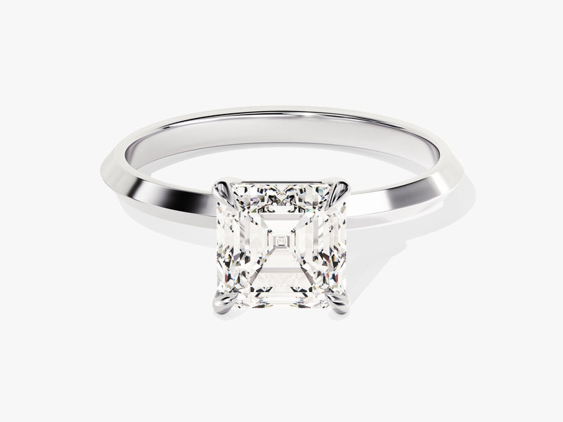 Knife Edge Asscher Moissanite Engagement Ring (1.50 CT)