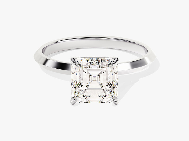 Knife Edge Asscher Lab Grown Diamond Engagement Ring (2.00 CT)