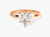 Knife Edge Heart Lab Grown Diamond Engagement Ring (1.50 CT)