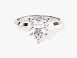 Knife Edge Heart Moissanite Engagement Ring (2.00 CT)