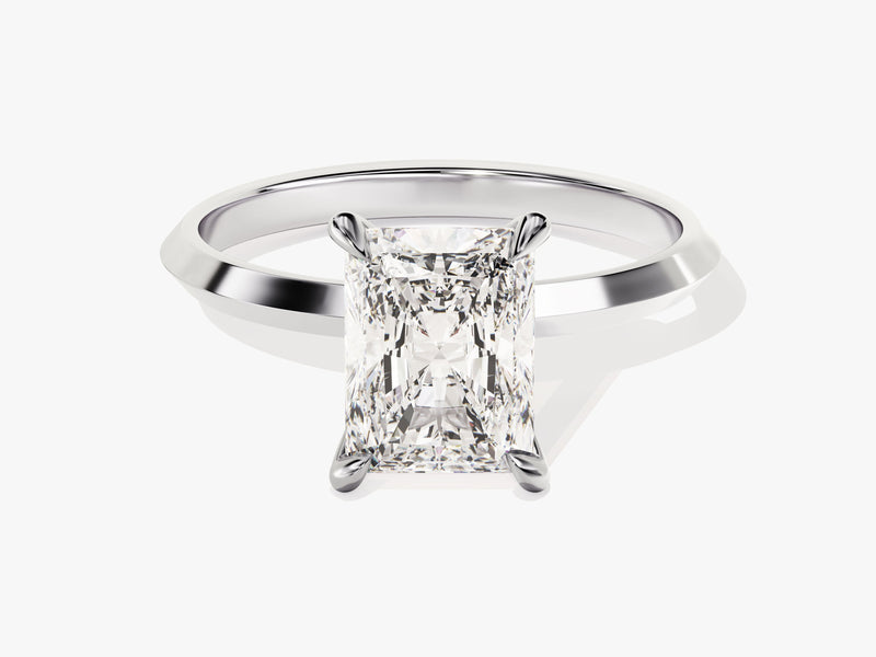 Knife Edge Radiant Moissanite Engagement Ring (2.00 CT)