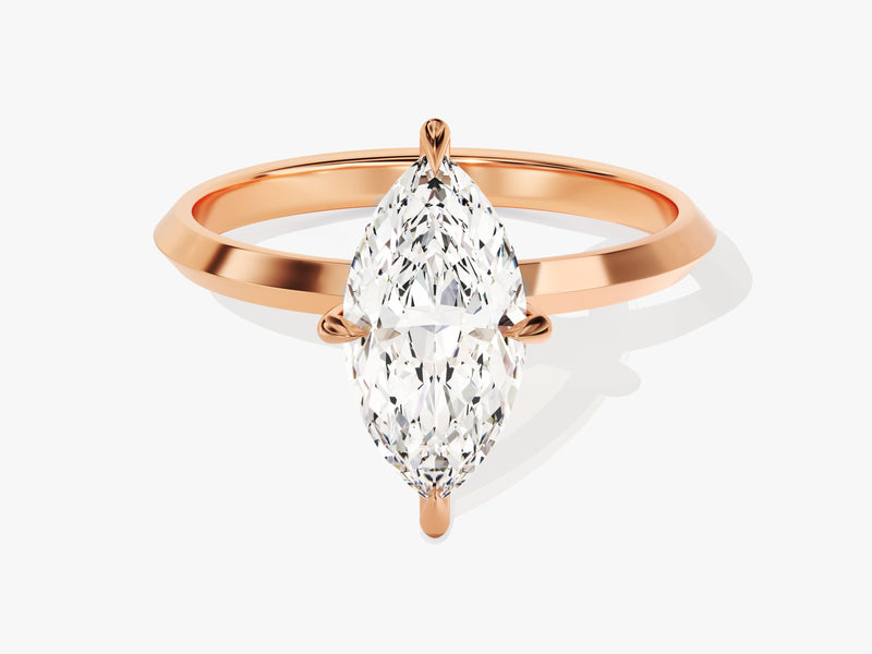 Knife Edge Marquise Moissanite Engagement Ring (1.50 CT)