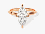 Knife Edge Marquise Lab Grown Diamond Engagement Ring (2.00 CT)