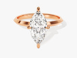 Knife Edge Marquise Moissanite Engagement Ring (2.00 CT)