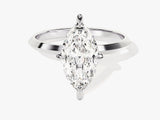 Knife Edge Marquise Moissanite Engagement Ring (2.00 CT)