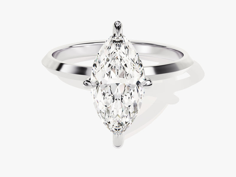 Knife Edge Marquise Moissanite Engagement Ring (2.00 CT)