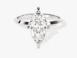 Knife Edge Marquise Lab Grown Diamond Engagement Ring (2.00 CT)