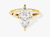 Knife Edge Marquise Moissanite Engagement Ring (2.00 CT)