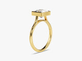 Bezel Princess Moissanite Engagement Ring (1.50 CT)