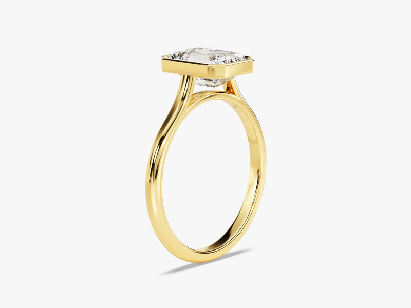 Bezel Emerald Lab Grown Diamond Engagement Ring (2.00 CT)