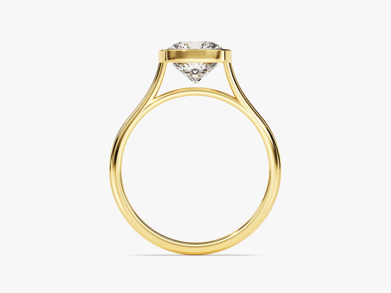 Bezel Cushion Lab Grown Diamond Engagement Ring (2.00 CT)