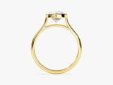 Bezel Pear Lab Grown Diamond Engagement Ring (2.00 CT)