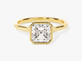 Bezel Asscher Moissanite Engagement Ring (1.50 CT)