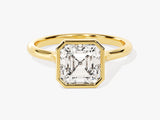 Bezel Asscher Lab Grown Diamond Engagement Ring (2.00 CT)